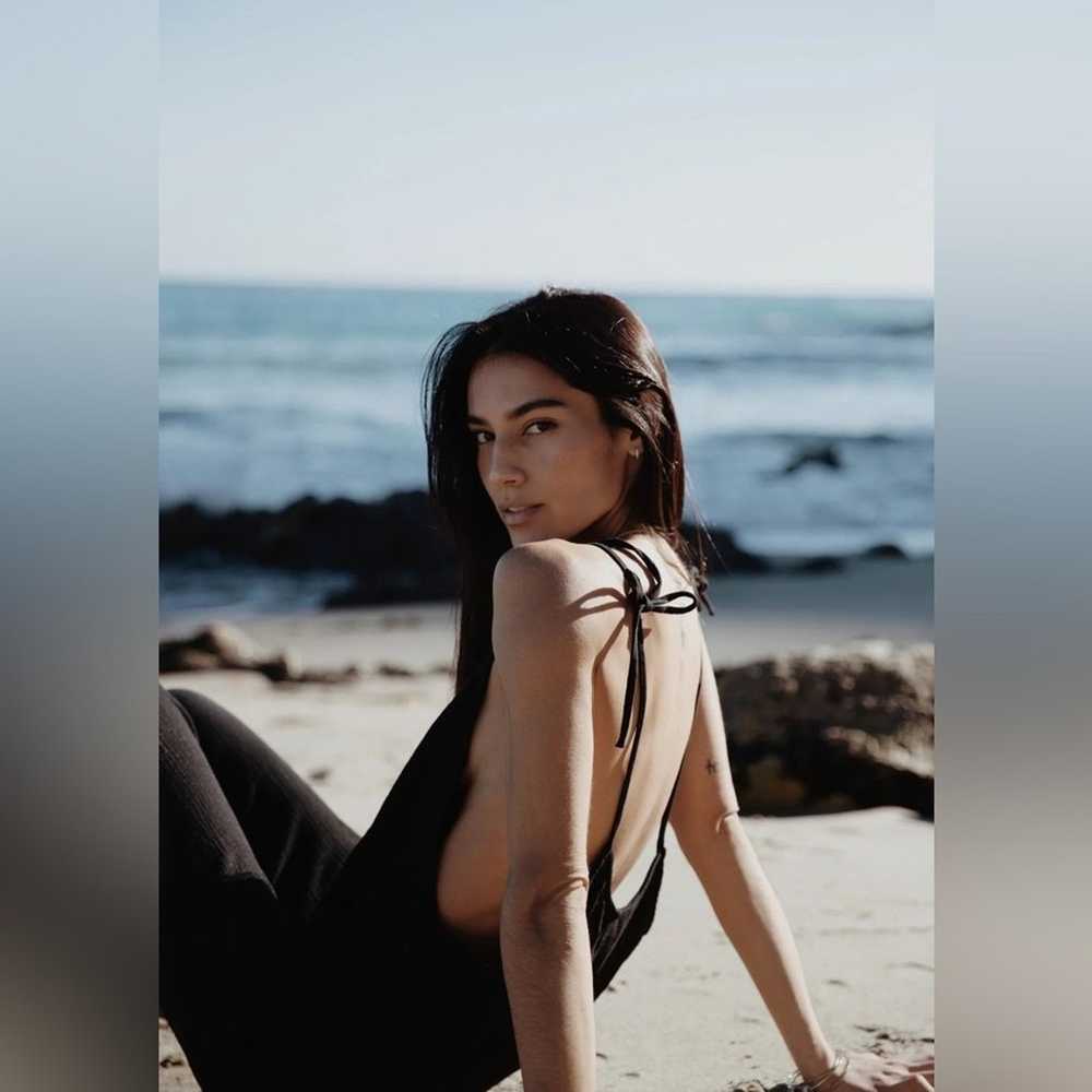 Stillwater Some Beachy Overalls Black Gauze Spagh… - image 3