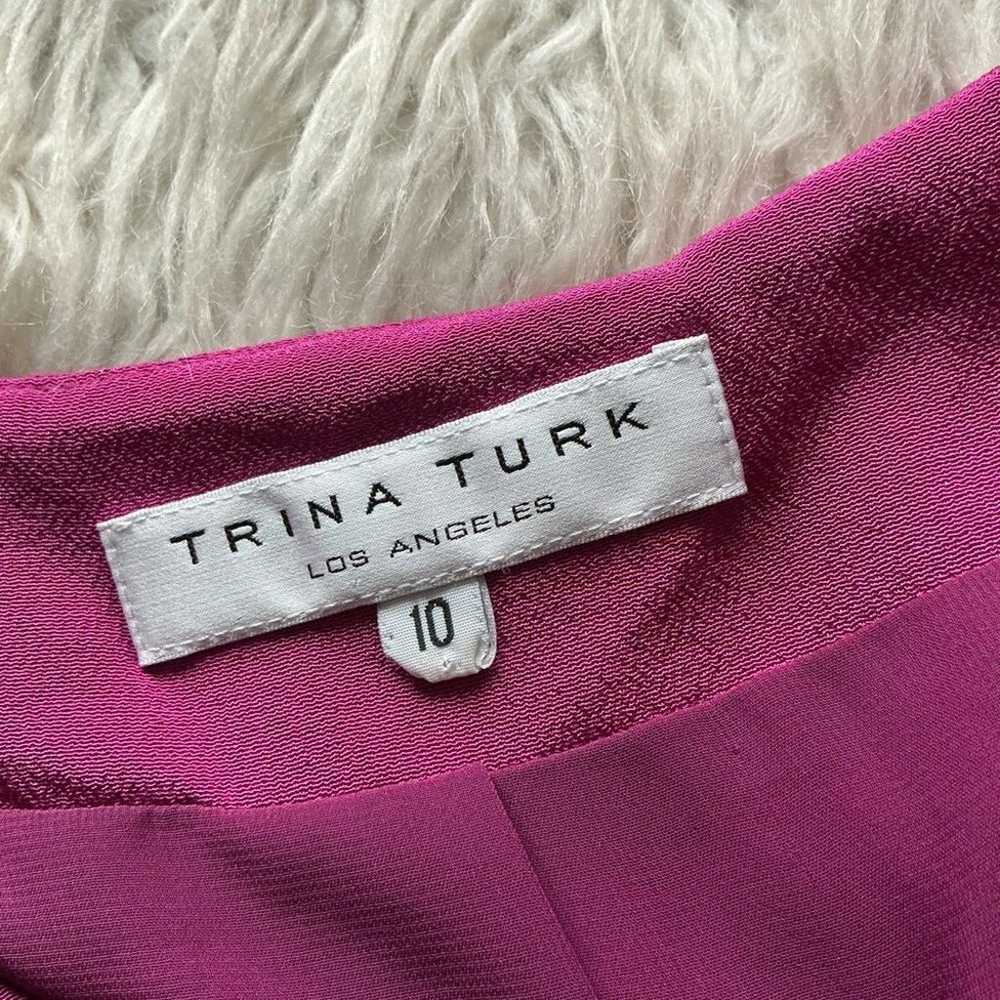 Trina Turk Silk V-Neck Shift Dress - image 2