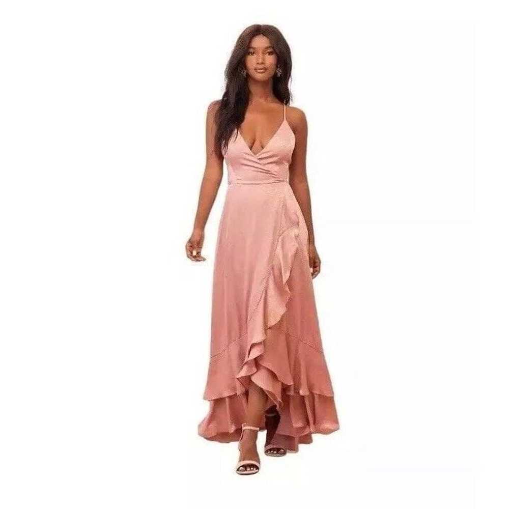 Lulu's In Love Forever Lace Up High Low Maxi Dres… - image 1