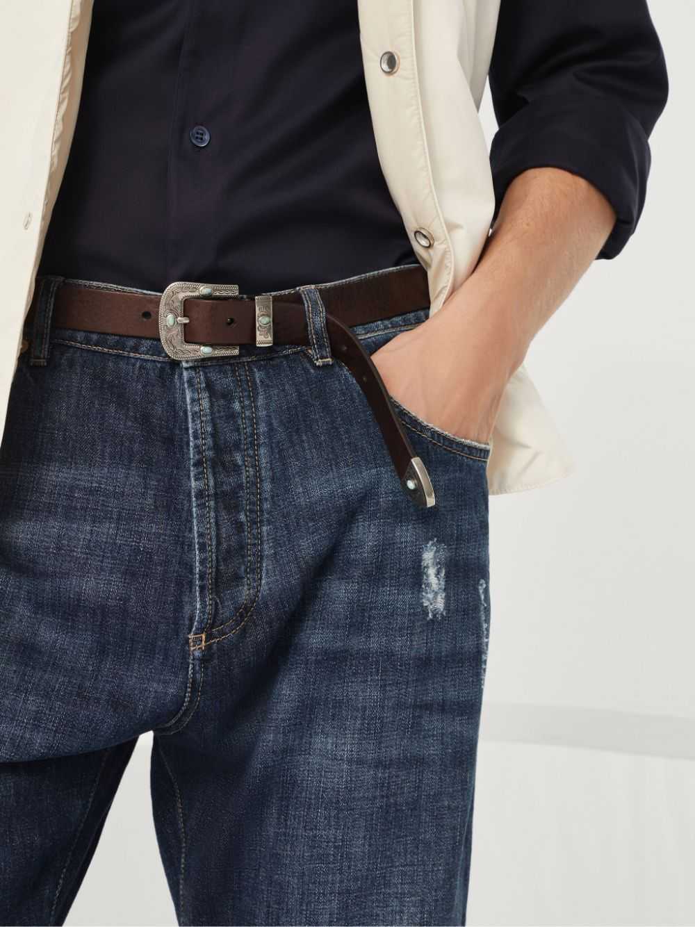 Brunello Cucinelli LEATHER BELT - image 3