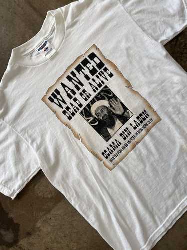 Vintage Vintage Wanted Osama Bin Laden 9/11 Tee Sz