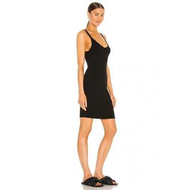 LNA Crisselle Mini Dress Tank Black Wide Ribbed S… - image 1