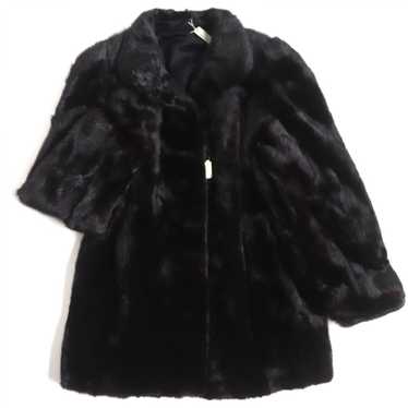 Other Other SAGA MINK Genuine Fur Coat, Dark Brow… - image 1