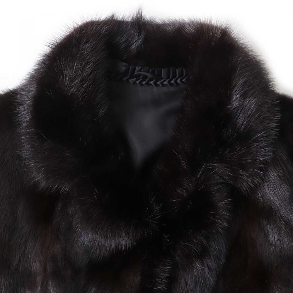 Other Other Genuine Mink Fur Coat, Dark Brown Nat… - image 2