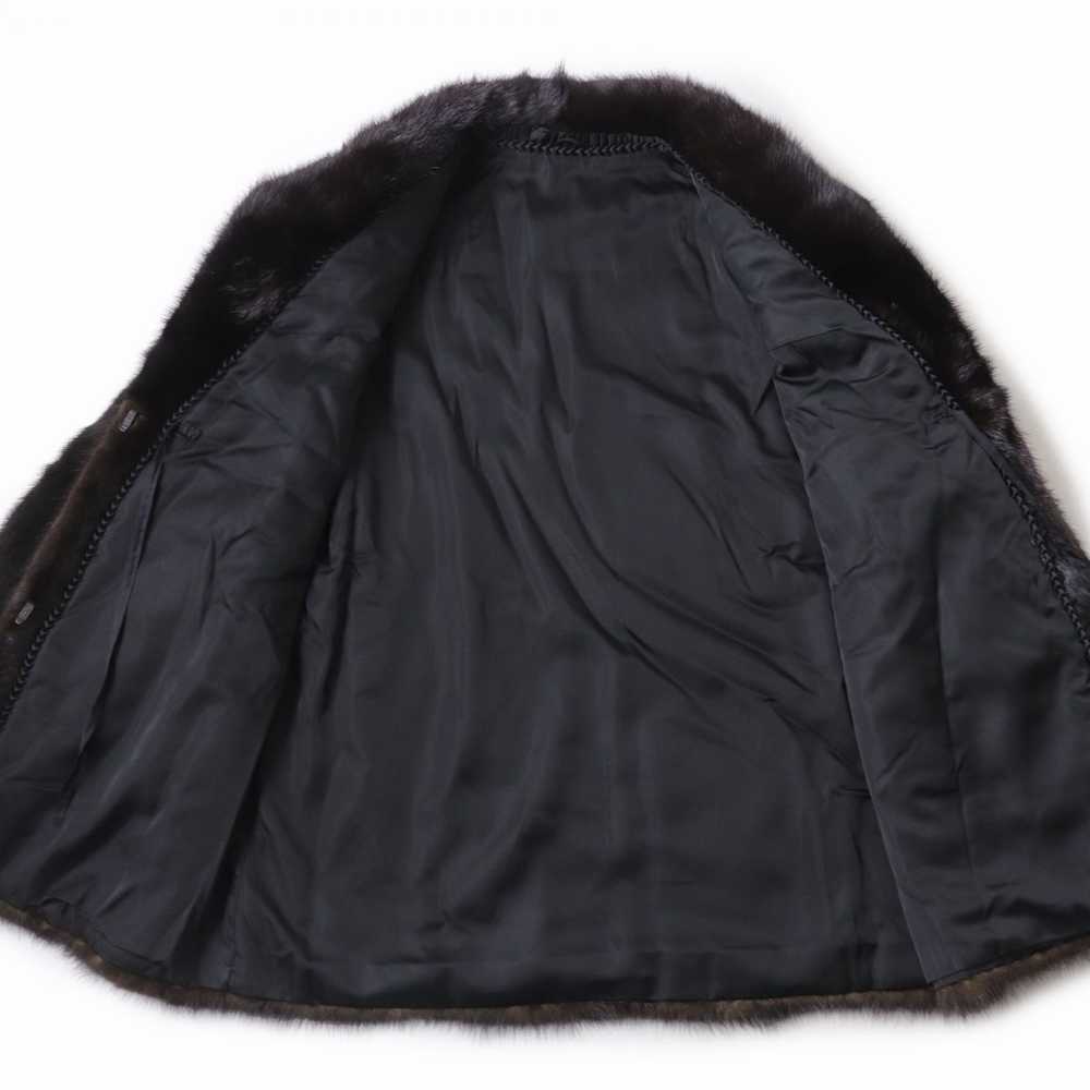 Other Other Genuine Mink Fur Coat, Dark Brown Nat… - image 3