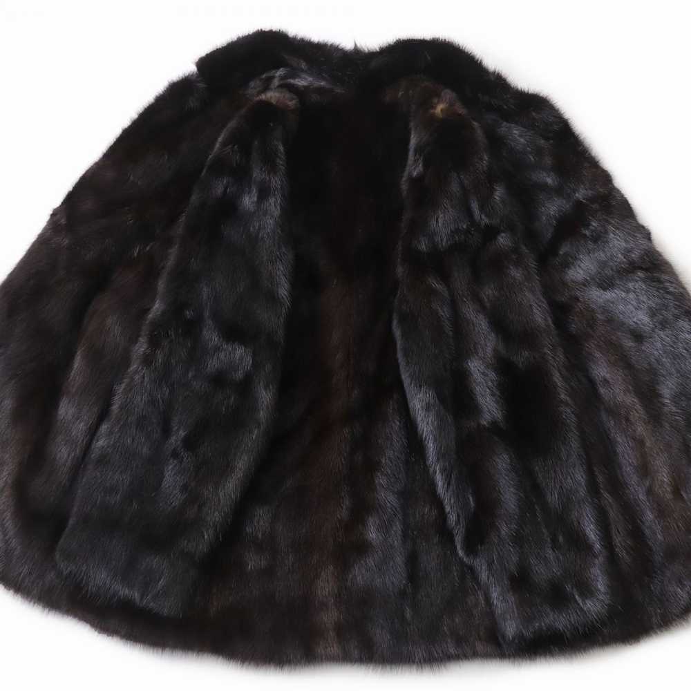 Other Other Genuine Mink Fur Coat, Dark Brown Nat… - image 4