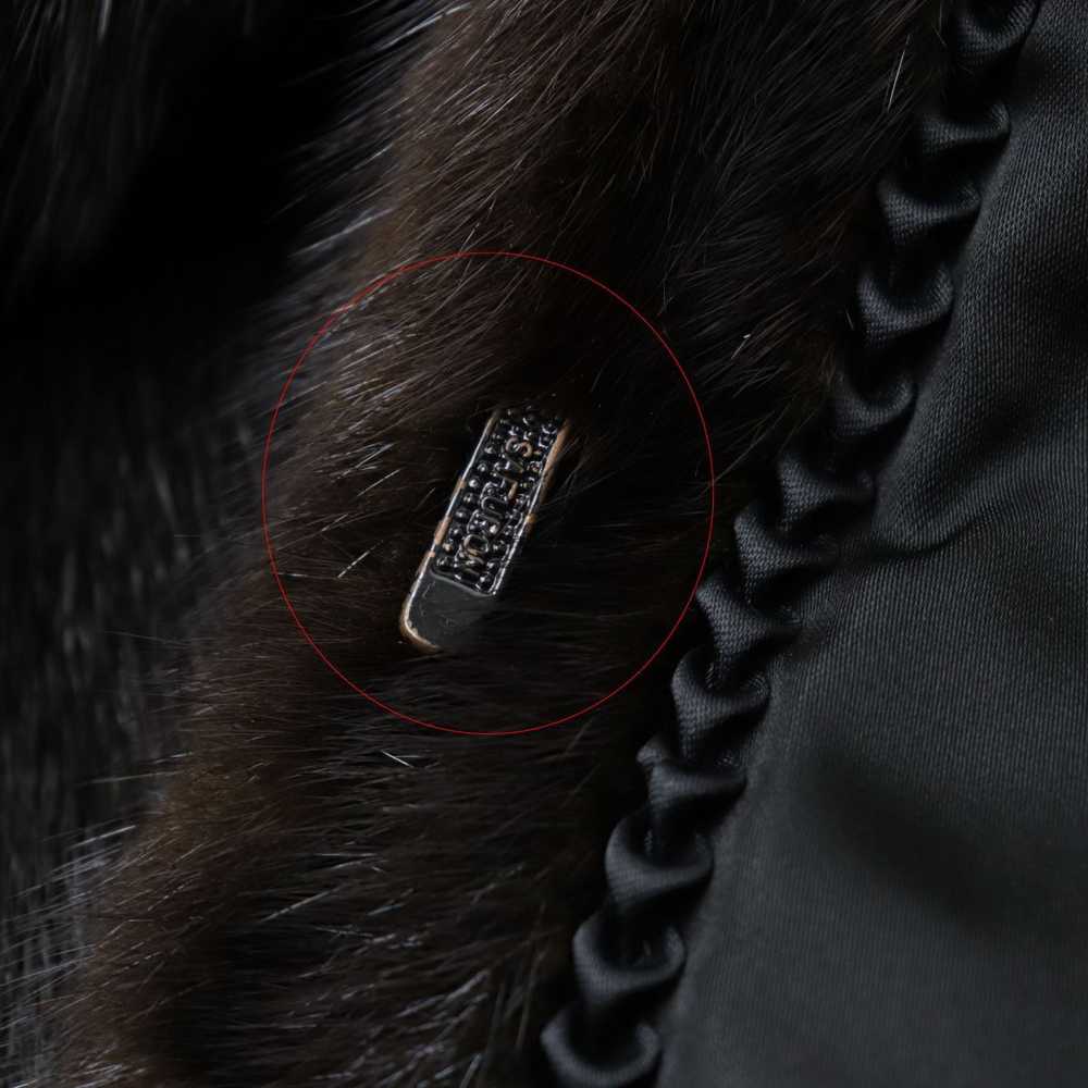 Other Other Genuine Mink Fur Coat, Dark Brown Nat… - image 7