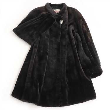 Other Other Altima Mink Real Fur Coat Dark Brown … - image 1