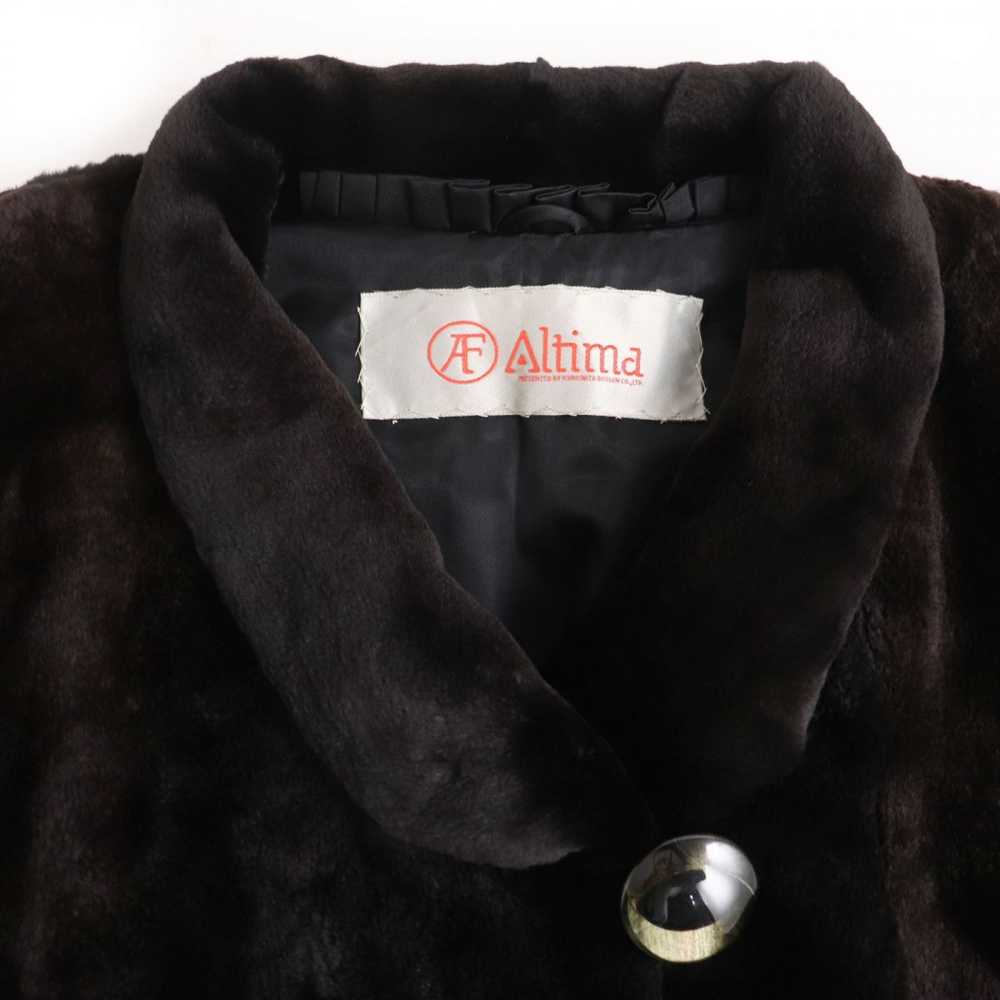 Other Other Altima Mink Real Fur Coat Dark Brown … - image 2