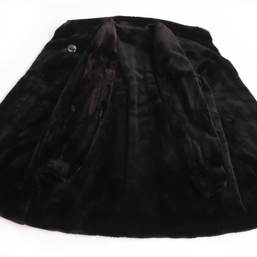 Other Other Altima Mink Real Fur Coat Dark Brown … - image 4