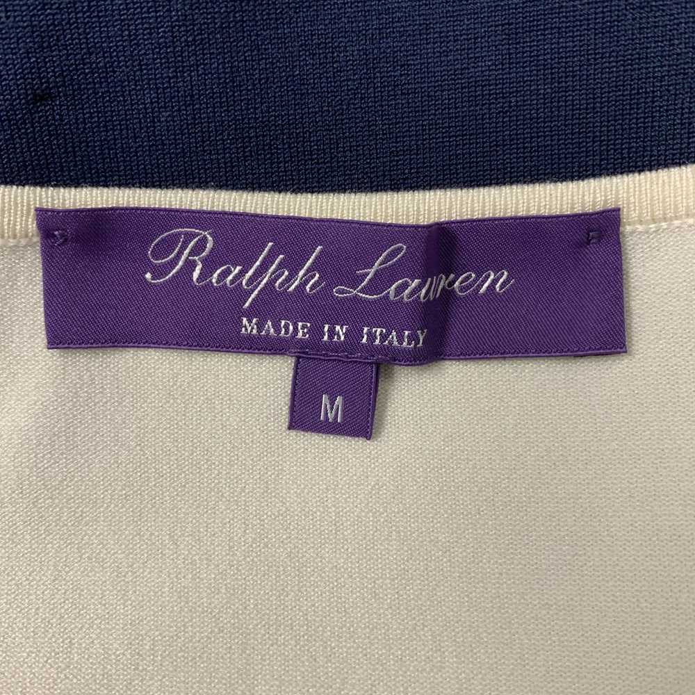 Ralph Lauren RALPH LAUREN Cream and Navy Silk Ble… - image 4