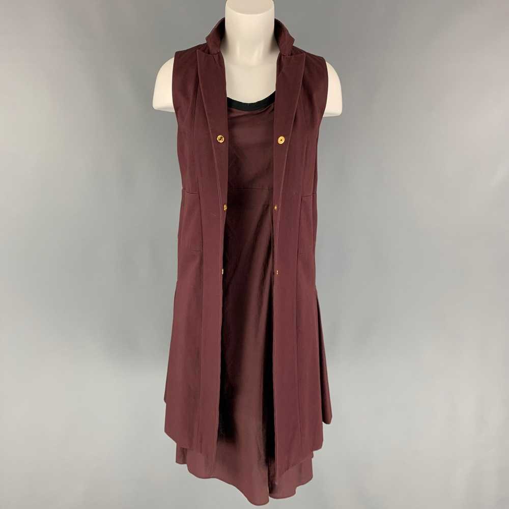 Marni MARNI SS 13 Size 4 Burgundy Cotton Sleevele… - image 3