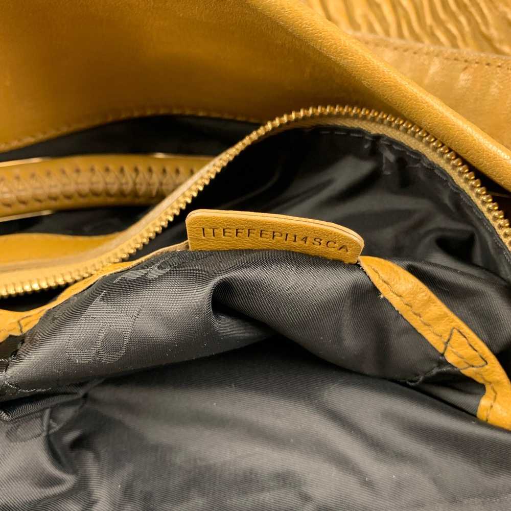 Burberry BURBERRY PRORSUM Mustard Ruched Leather … - image 7