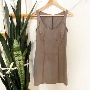 rebecca minkoff taupe color mini dress cutout back - image 1