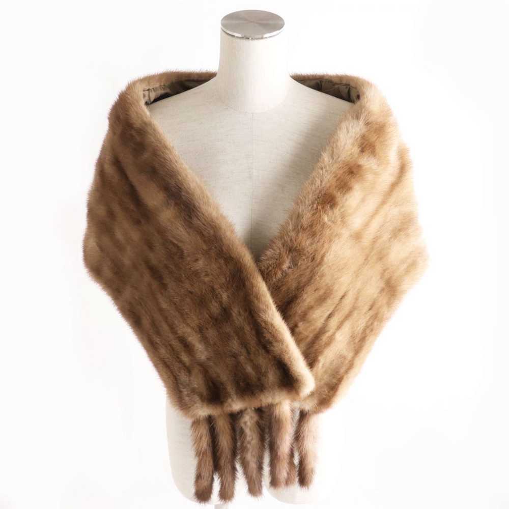 Other Other Mitsukoshi Mink Fur Shawl with Embroi… - image 1