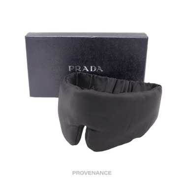 Prada 🔴 Prada Travel Sleep Mask - Black Satin Tw… - image 1