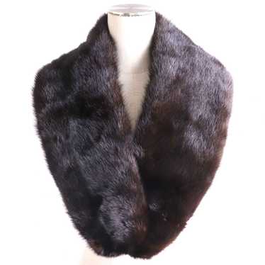 Other Other Mink Fur Shawl with Floral Embroidery… - image 1