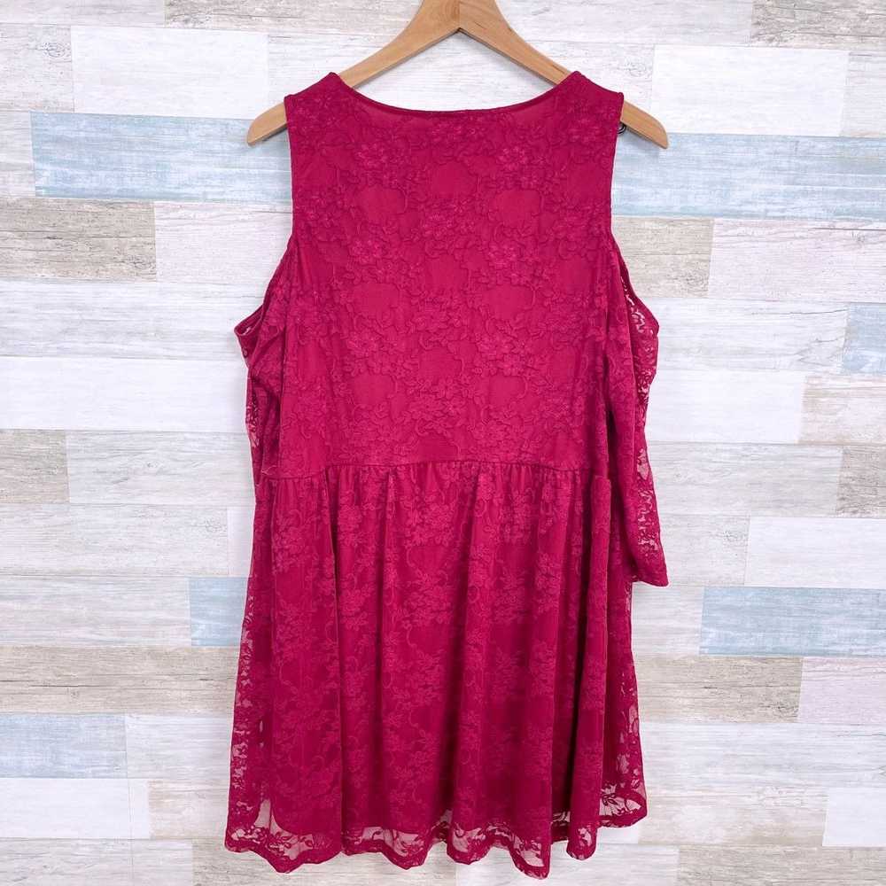 Other Torrid Lace Cold Shoulder Top Red Illusion … - image 4