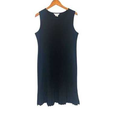 Exclusively Misook Black Sleeveless Dress Pleated 