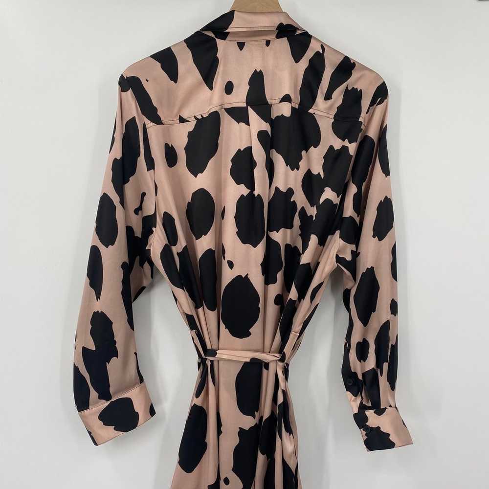 Megan Renee Organic Silk Shirt Dress Leopard Anim… - image 5