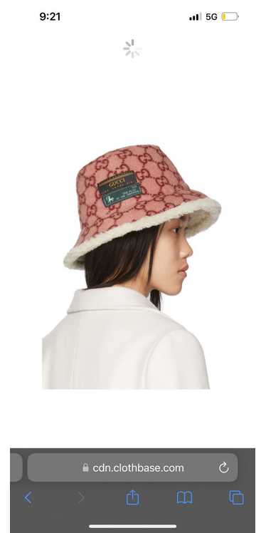 Gucci Gucci Pink Wool GG Bucket Hat