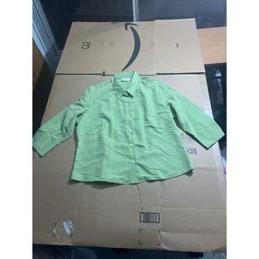 Claiborne Liz Claiborne Light Green Button Up Blo… - image 1