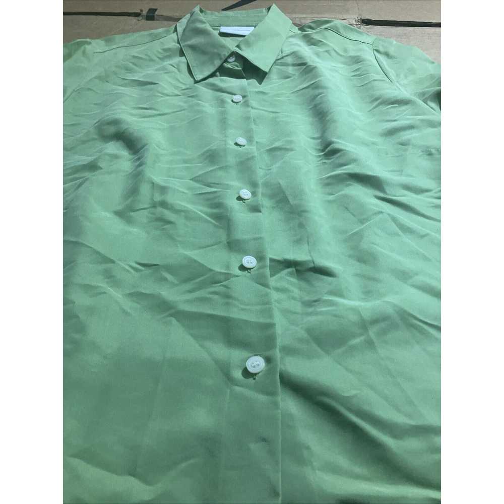 Claiborne Liz Claiborne Light Green Button Up Blo… - image 4