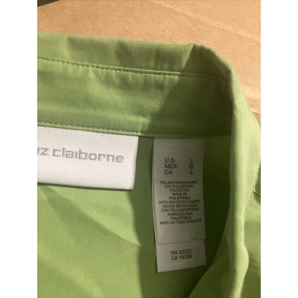 Claiborne Liz Claiborne Light Green Button Up Blo… - image 6