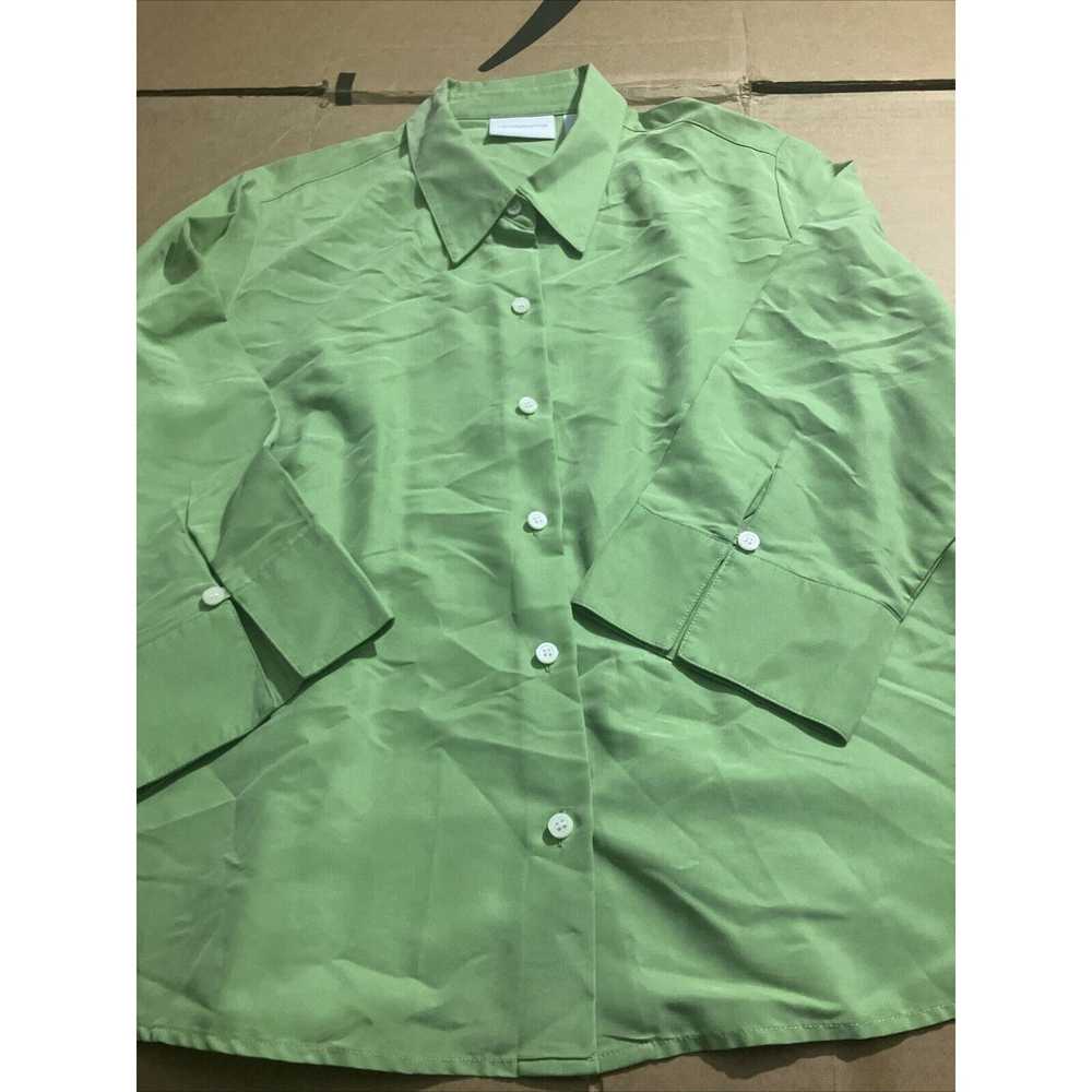 Claiborne Liz Claiborne Light Green Button Up Blo… - image 7