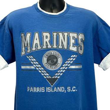 Vintage Vintage Marines Parris Island T Shirt Mens