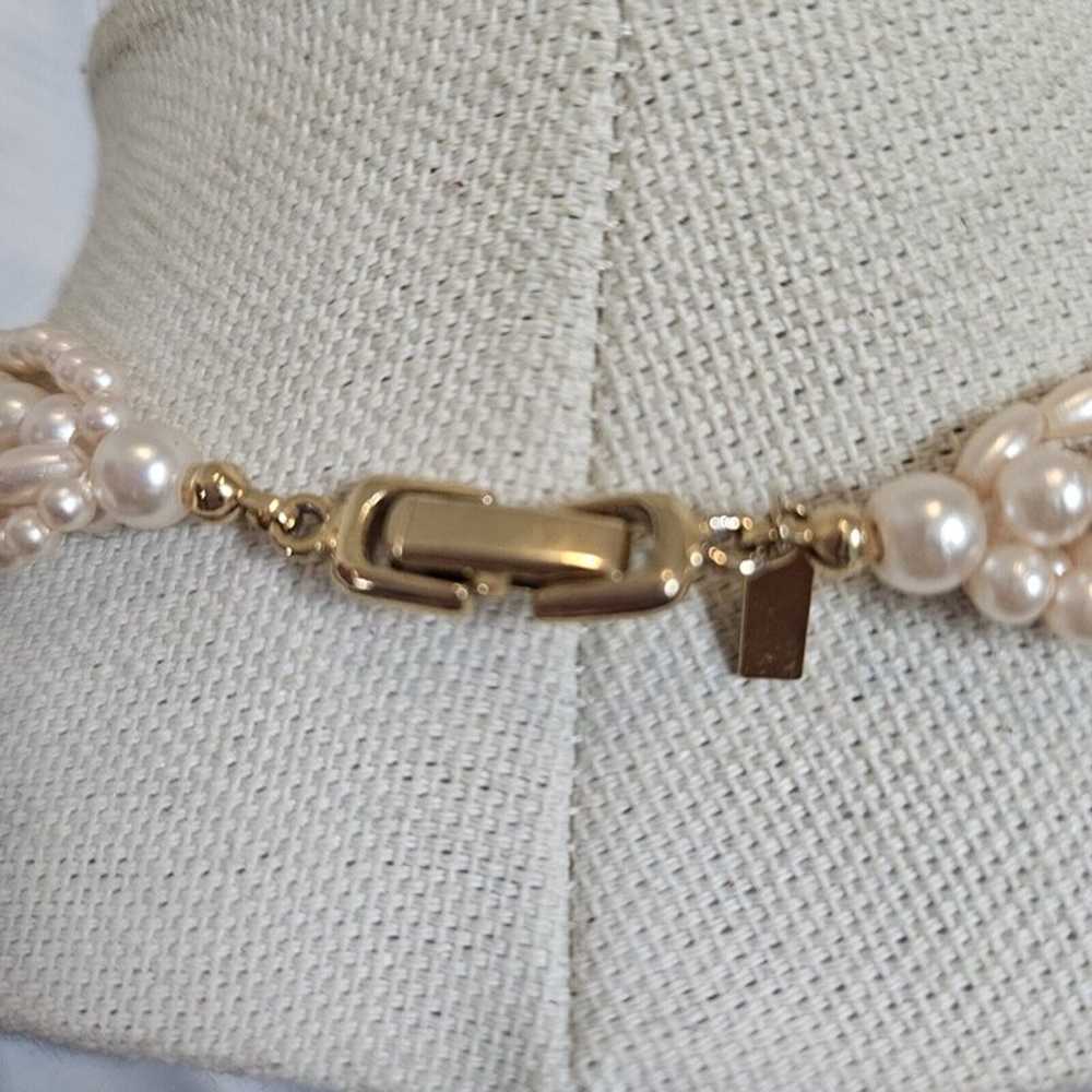 Marvella Vintage Champagne Faux Pearl Multi Stran… - image 2