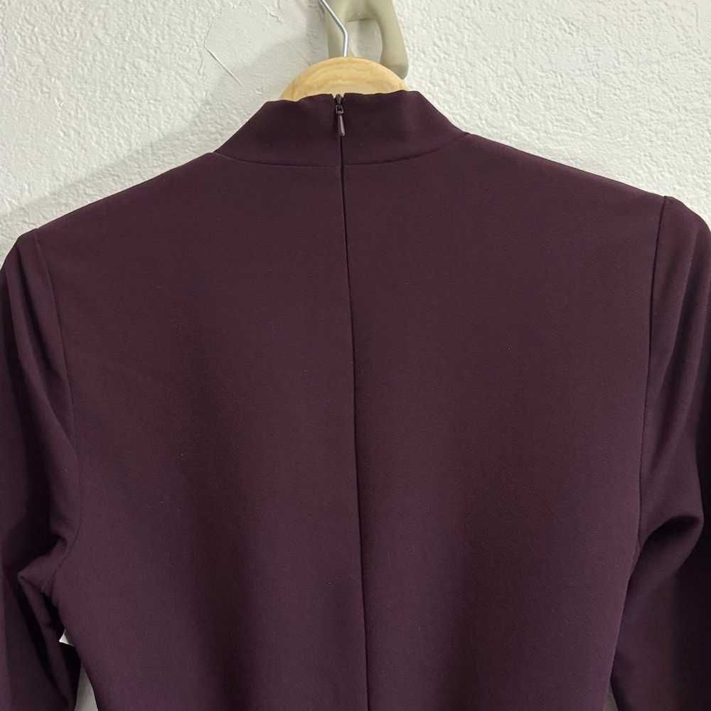 BLACK HALO 3/4 Sleeve Tie Fit & Flare Burgundy Dr… - image 5