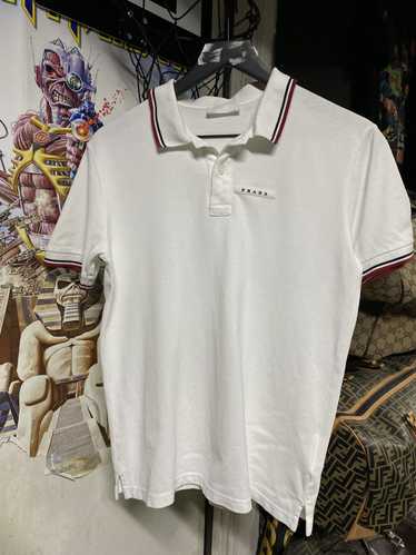 Designer × Prada Prada Men’s White Polo Tee Shirt… - image 1