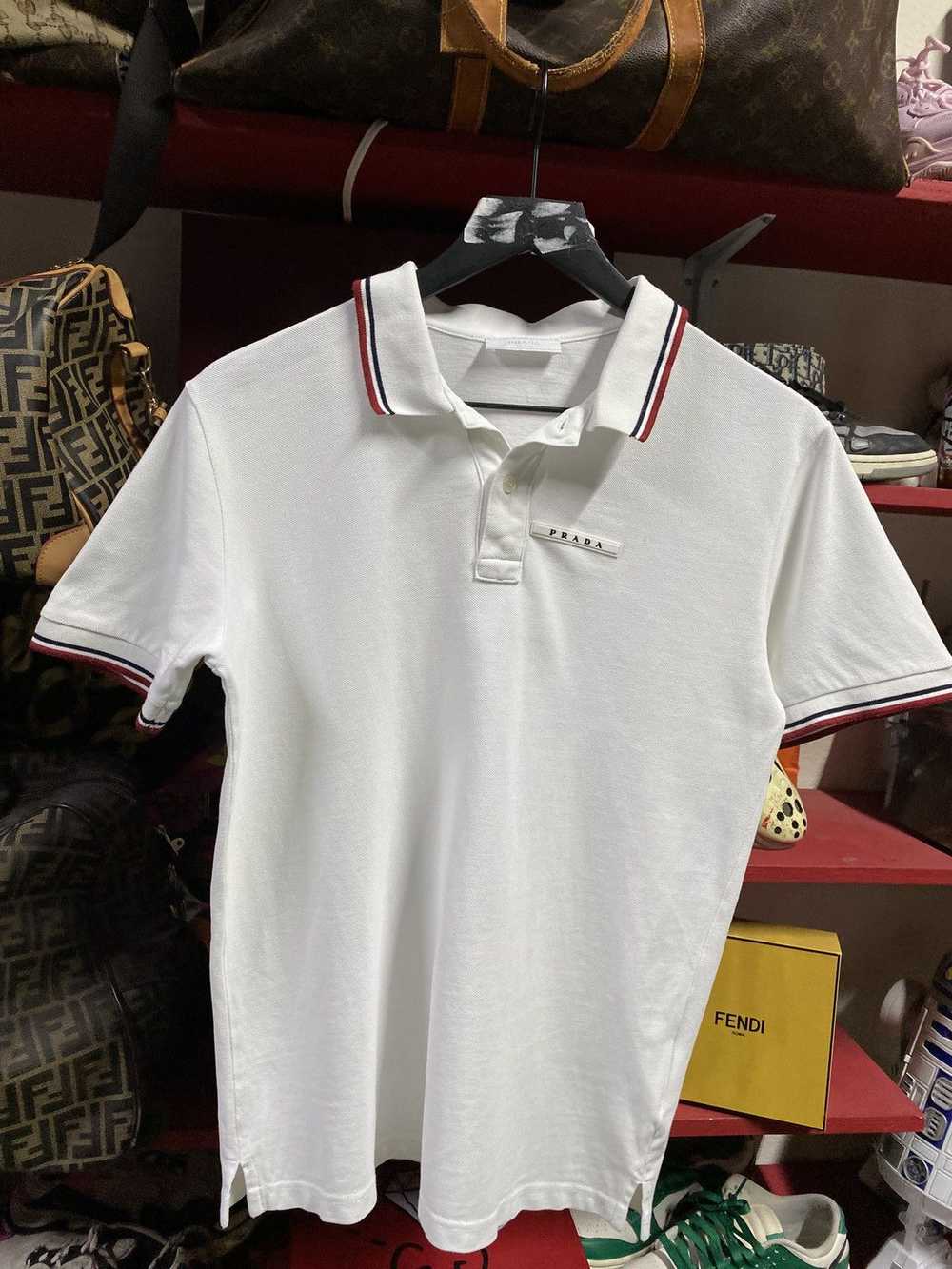 Designer × Prada Prada Men’s White Polo Tee Shirt… - image 5