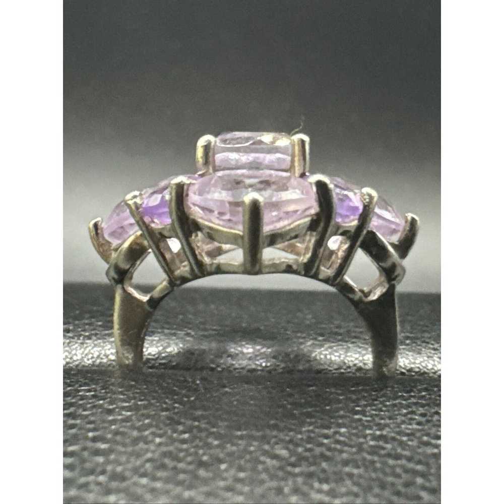 Vintage Sterling Silver Multi Amethyst Ring 925 S… - image 4