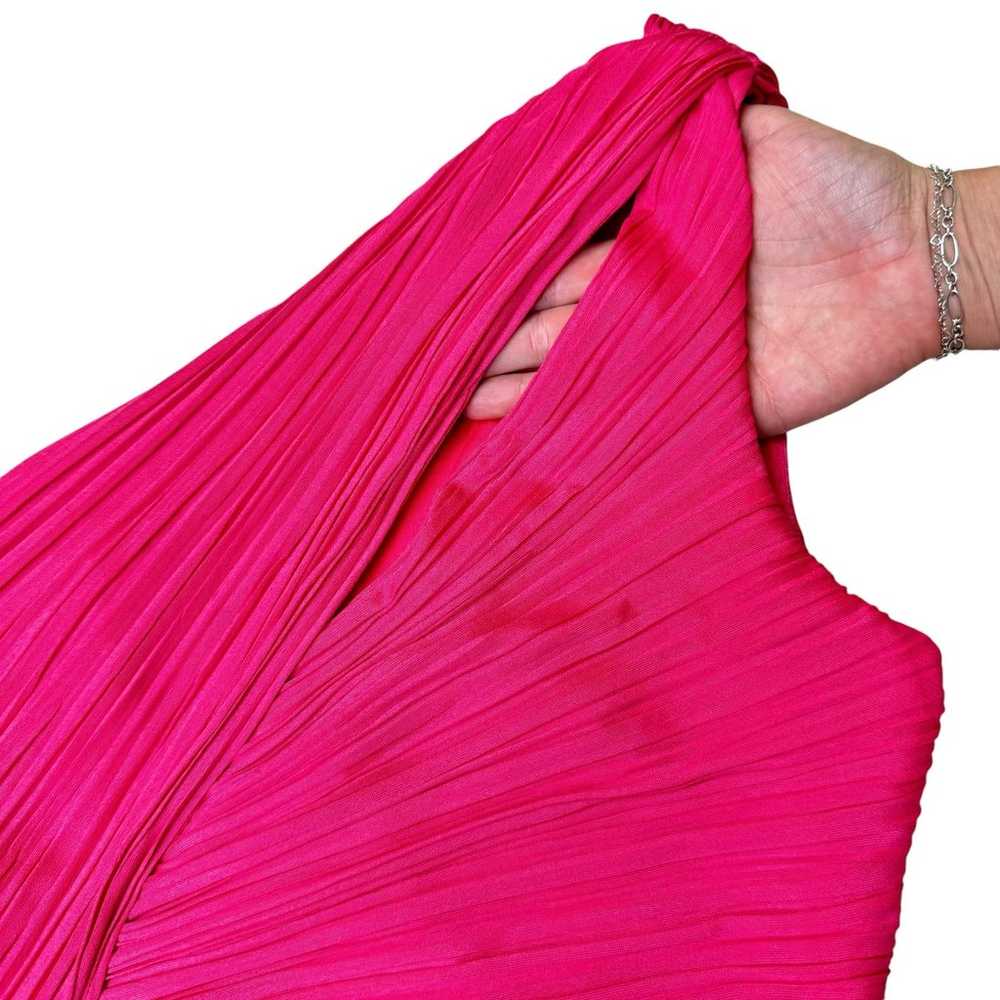 Halston Heritage Hot Pink One Shoulder Cut Out Ru… - image 6