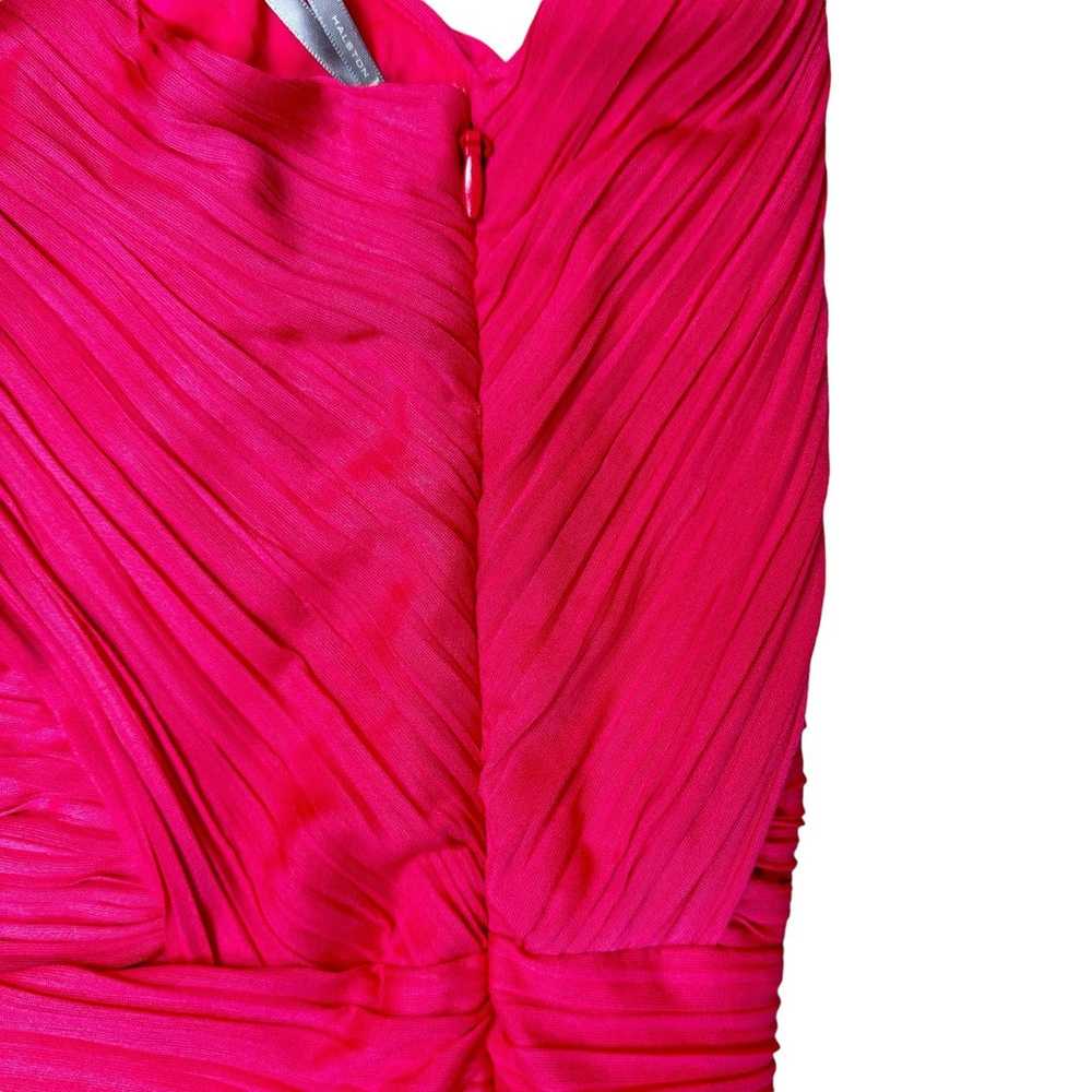 Halston Heritage Hot Pink One Shoulder Cut Out Ru… - image 7