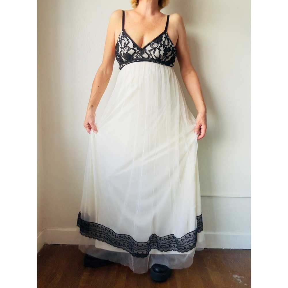 Jessica McClintock  Babydoll Maxi Dress Black Lac… - image 11