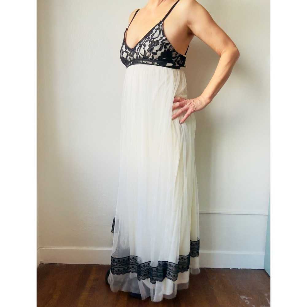 Jessica McClintock  Babydoll Maxi Dress Black Lac… - image 3