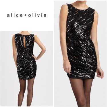 Women's Dress Alice + Olivia Silk Sheath Sequin Dr