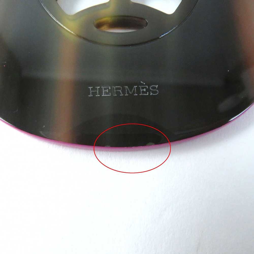 Hermes Hermes Hermes Buffalo Horn Pendant Necklac… - image 9