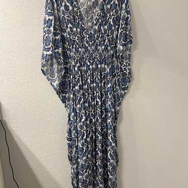 Rujuta Sheth / Dress Marie Cinch Kaftan Blue Lotu… - image 1