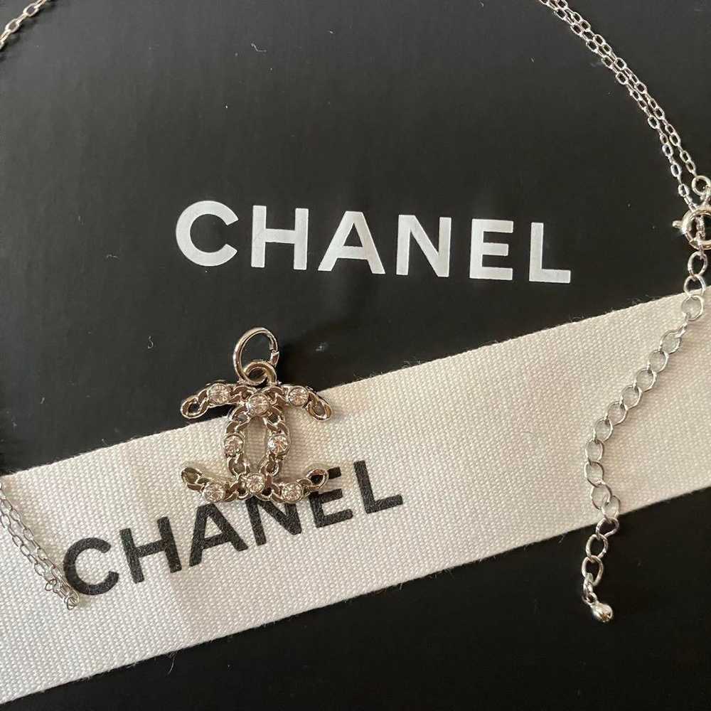 Vintage Button Charm with CHANEL Necklace - image 1