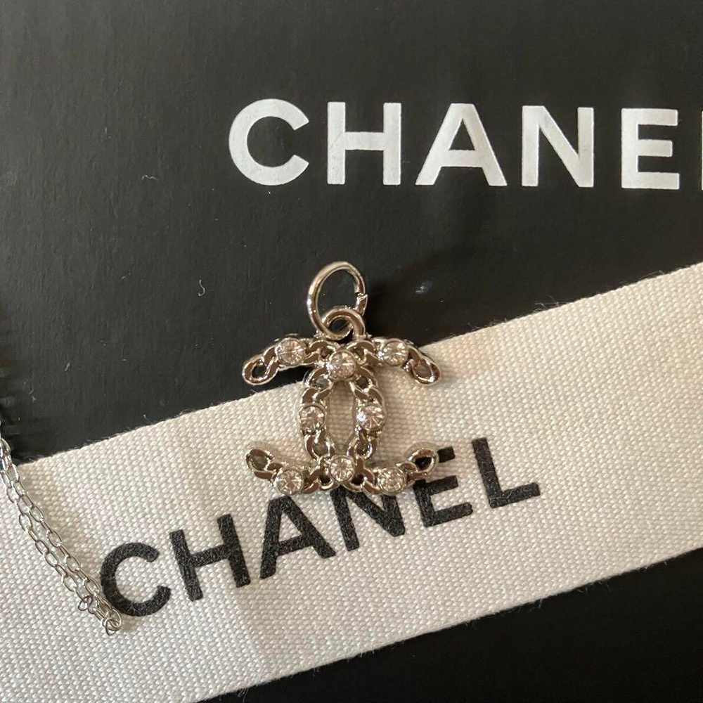 Vintage Button Charm with CHANEL Necklace - image 2