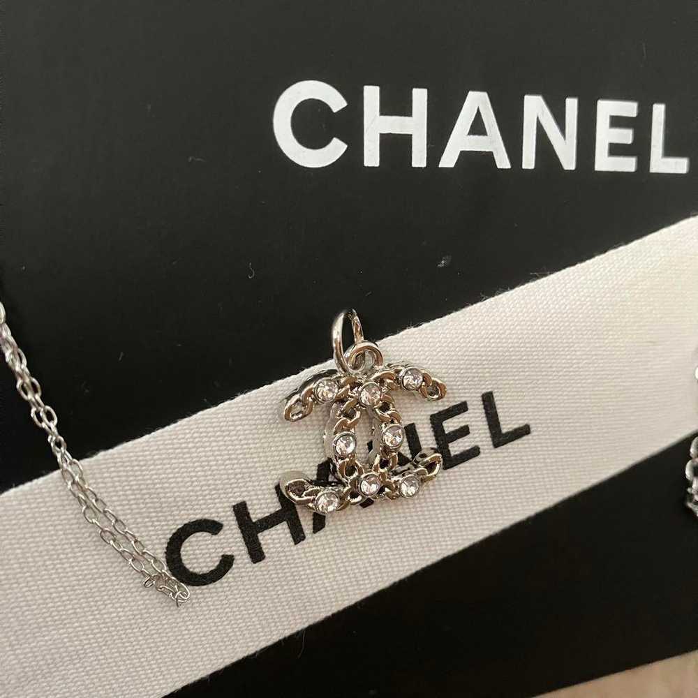 Vintage Button Charm with CHANEL Necklace - image 3