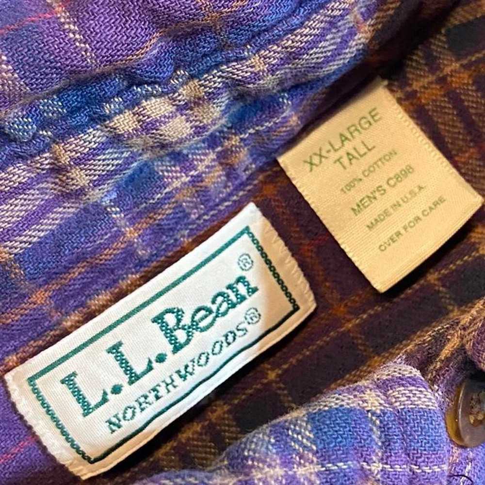 L.L. Bean 90s ll bean plaid button up shirt usa - image 2