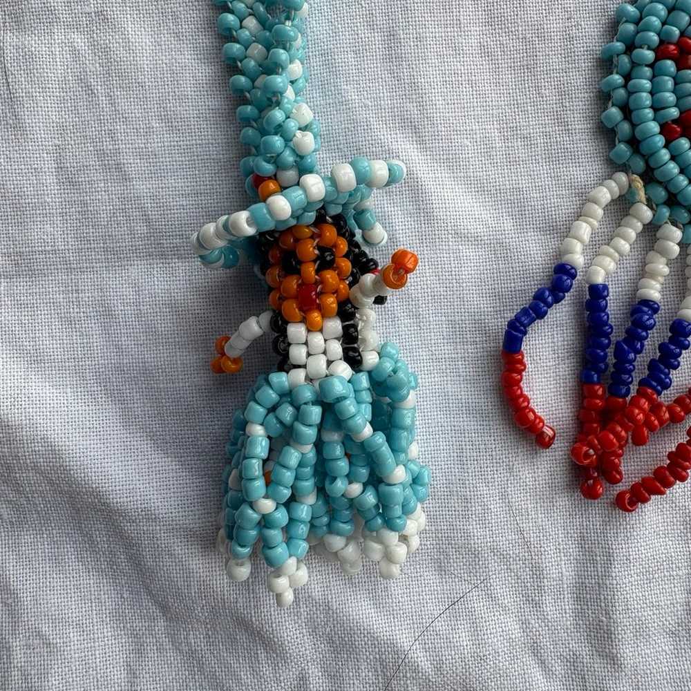 Vintage Native American Seed Bead Necklaces 3 cou… - image 4