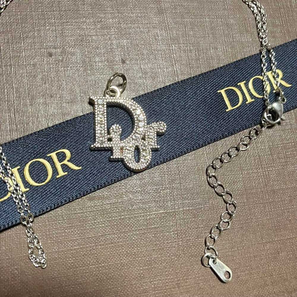 Vintage Button Charm Dior with Necklace - image 1