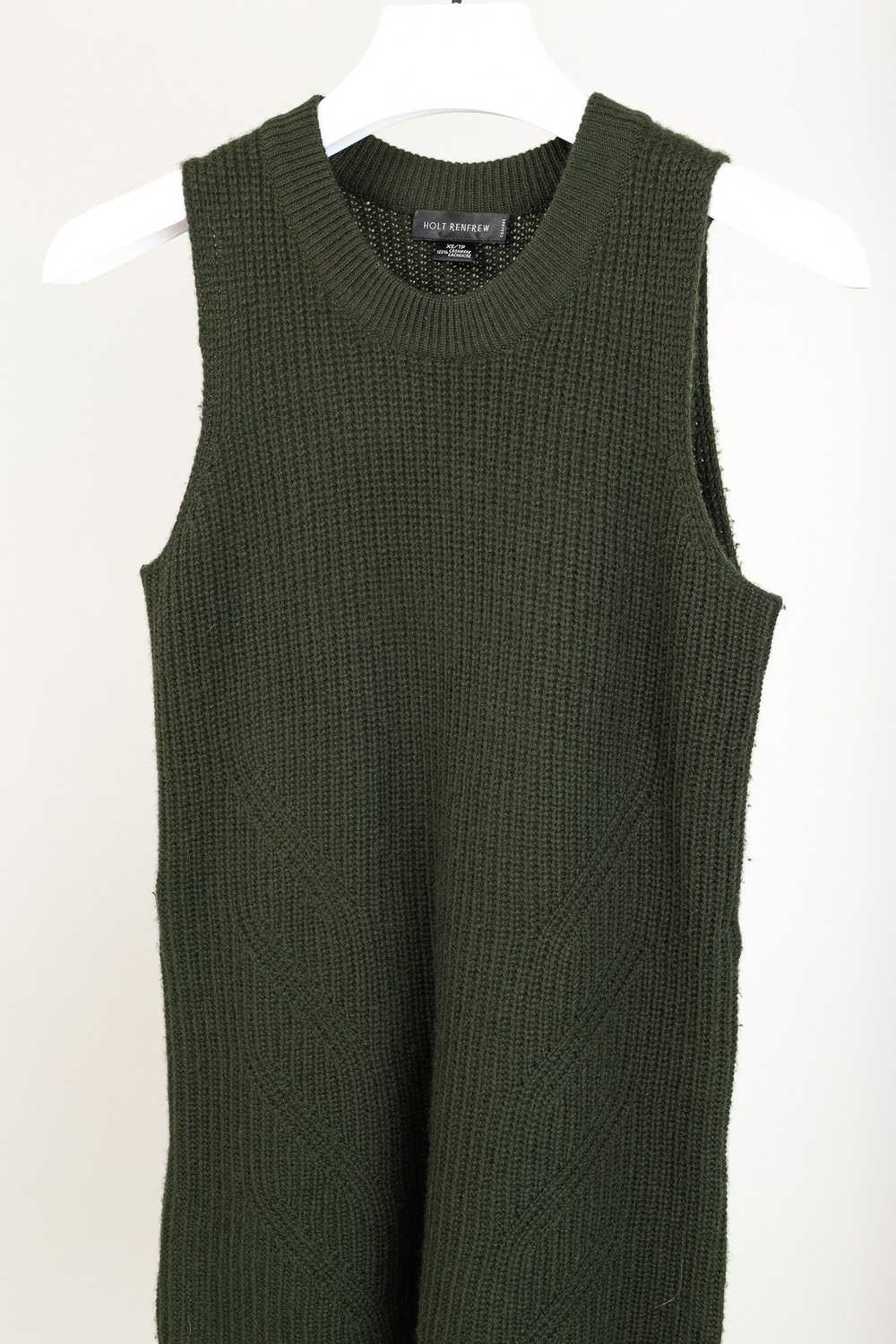 Holt Renfrew Holt Renfrew Green Cashmere Side-Zip… - image 3