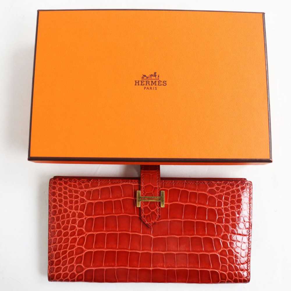 Hermes Hermes Hermes Bearn Alligator Bifold Walle… - image 2